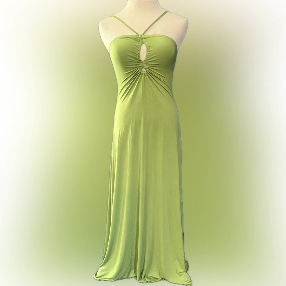 Sincerely Jules Halter Neck Tea Length Dress (S)
